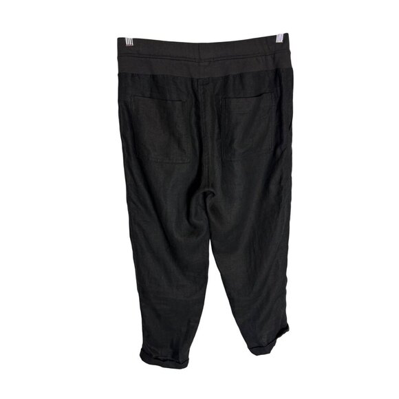 NWOT James Perse Black Linen Utility Drape Pants-sz 2 (medium) - Picture 4 of 10